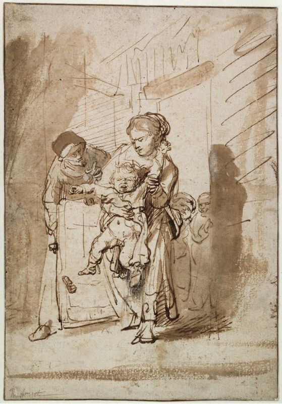 Rembrandt drawing