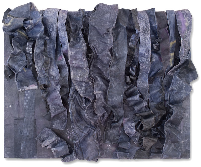 Deborah Winiarski exhibition Deborah Winiarski, Prelude, 2014. Fabric and encaustic on panel, 21 x 25 x 4 in.