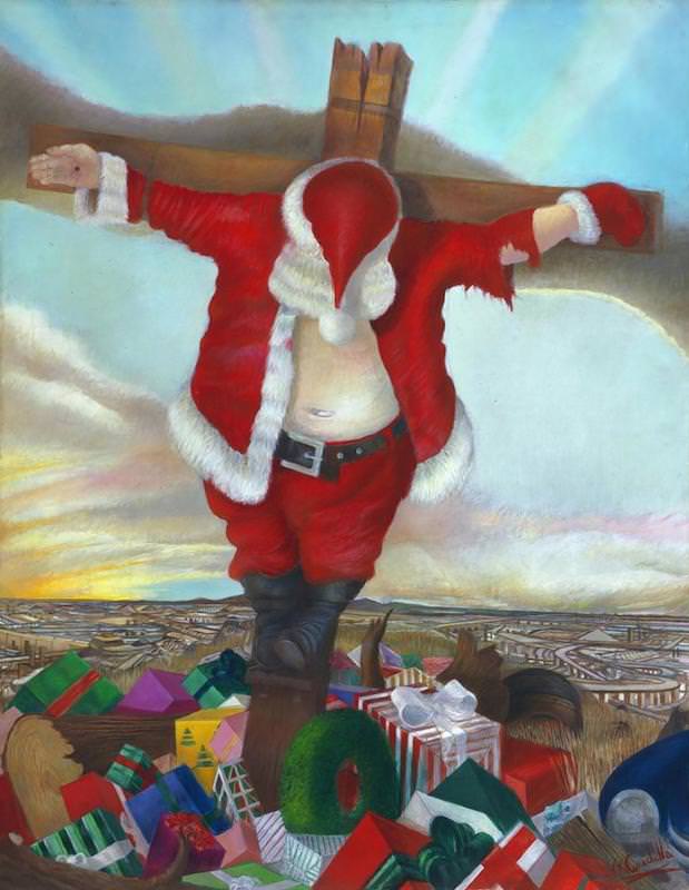 Robert Cenedella Crucified Santa